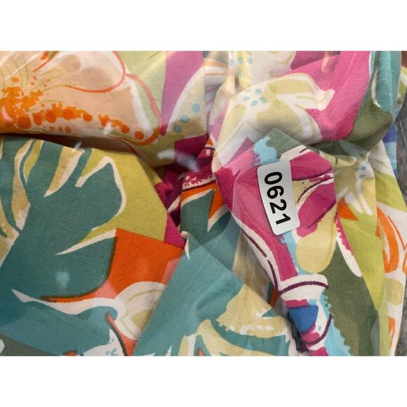 National Tropical Muumuu House Dress Womens 1X Boho Hawaiian Milkmaid Peasant - Picture 8 of 8